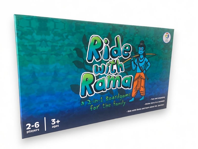AVINYA Ride With Rama 2In1 Board Game For Adults And Kids 3+,Multicolor, Learn About Rama's Journey In Ramayana, Culturally Enriching And Engaging -Proudly Made In India - Image 1