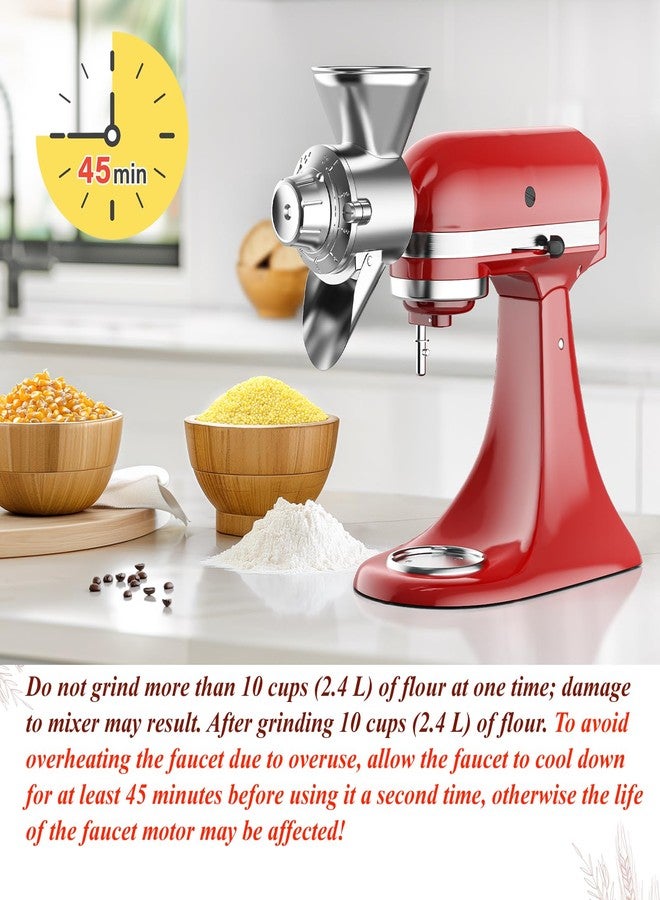 Cofun Grain Mill Attachment for Kitchenaid Stand Mixer, Flour Mill for Kitchenaid, Fit for Non-Oily Dry Grain Corn, Coffee Bean, Buckwheat, Oats, Millet, Wheat, Flour Mill Attachment by Cofun - Image 4