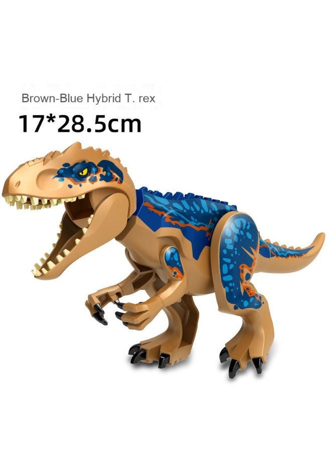 NIBEMINENT Jurassic Dinosaur Building Blocks - T-Rex and Brachiosaurus Set