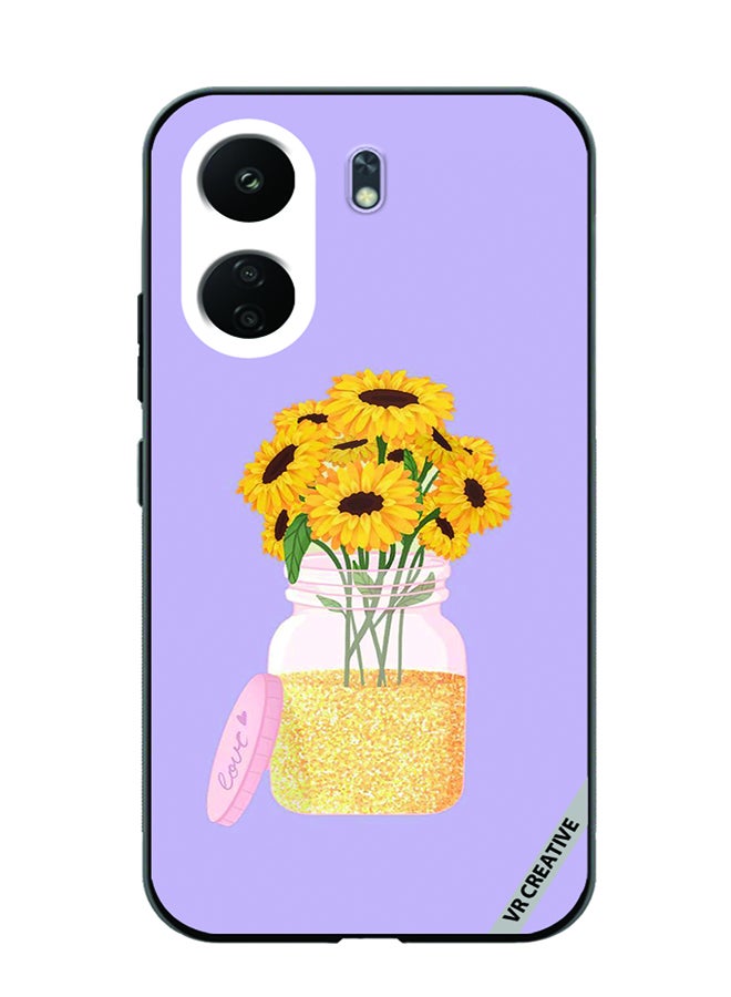 VR CREATIVE Protective Case Cover For Xiaomi Redmi 13C Sunflower In Jar Design Multicolour - Image 1