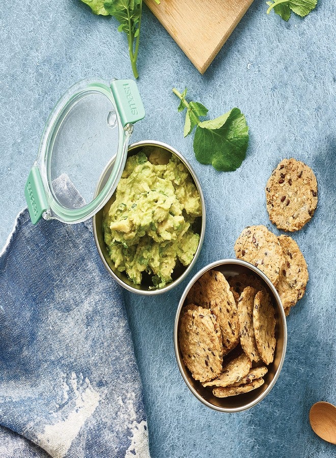 Smash Microwave Safe Stainless Steel Snack Pots Sage,200 ml/ 6.7oz Capacity (Pack of 2) - Image 3