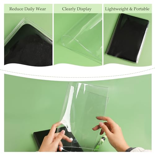 SBYURE A5 Planner Cover Jelly PVC A5 Clear Cover Plastic Book Cover for Journal Weeks Planners and Books 12.6 x 8.66 Inch - Image 2