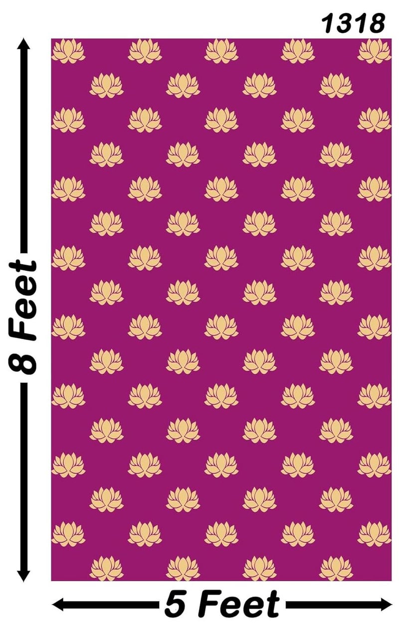 Backdropon Lotus with Pink Background Photography Backdrops Nature Backdrop Curtain Cloth Birthday Background Seamless Photo Booth Prop Backdrop Size 8Feet Height & 5Feet Width(8 * 5) - Image 2