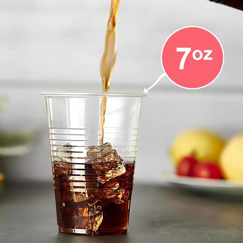 Blue Sky Clear 7 oz Plastic House Cups 100 count - Image 5