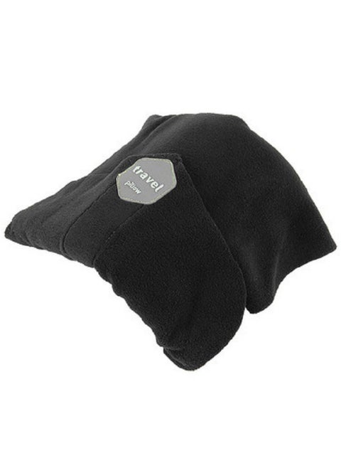 Neck Support Travel Pillow - Super Soft Neck Pillow with Shoulder Support and Cozy Cushioning Lightweight and Easy to Carry For Airplane Car Train Bus or office-Machine Washable (Black)