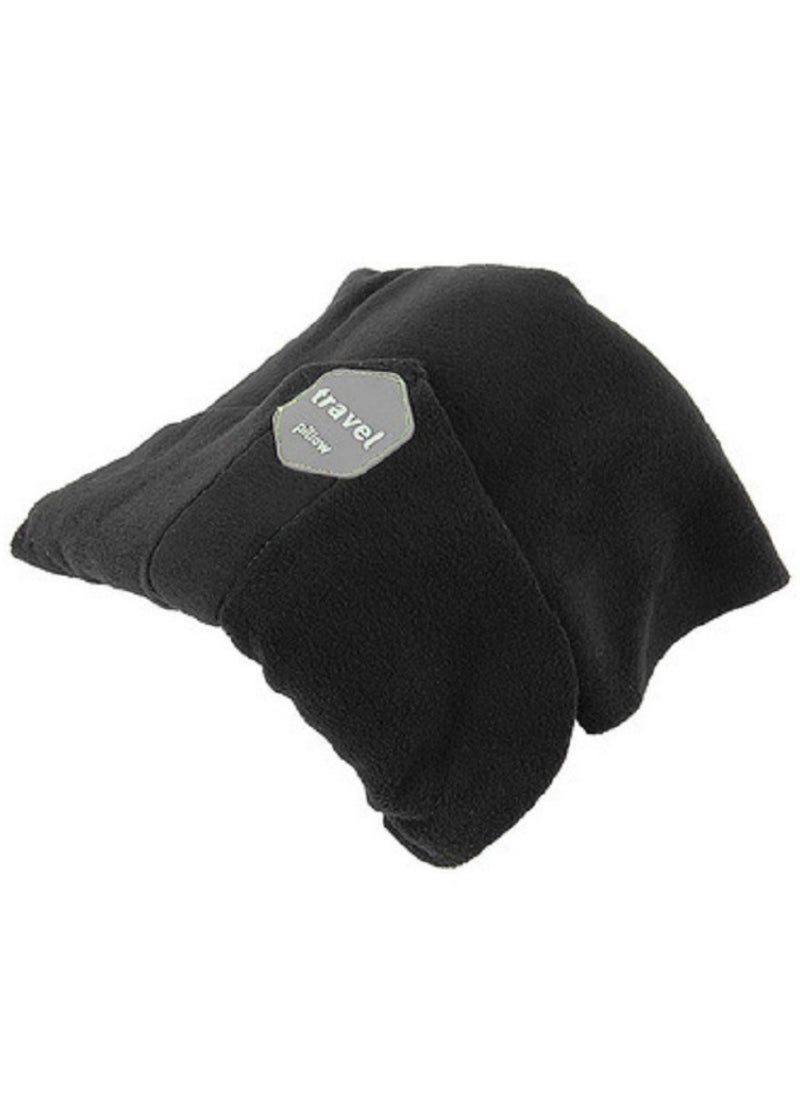TRAVEL - Neck Support Travel Pillow - Super Soft Neck Pillow with Shoulder Support and Cozy Cushioning Lightweight and Easy to Carry For Airplane Car Train Bus or office-Machine Washable (Black) - Image 1