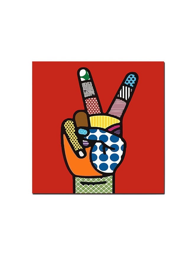 RYN A Hand Pop Art Wall Art Painting Multicolour 30 x 30centimeter - Image 2