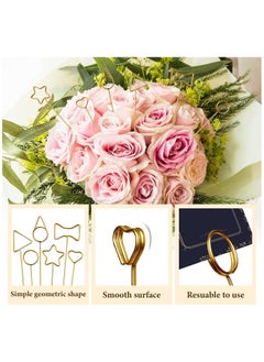 SYOSI Metal Floral Place Card Holder, 12inch Inch Table Number Holders Flower Pick Clips for Floral Arrangement, Wire Floral Picks Metal Floral Place Card Holder Photo Memo Holder Pick, 50 Pieces  - Image 2
