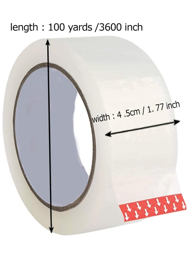 Generic - Ultra Strong Clear Packing Tape – [2 Inches x 100 Yards Per Roll, (600 Yards Total)]– Heavy Duty| Strong Adhesive 2.7 Mil Packaging Tape for Sealing Boxes, Moving & Office Supplies (100 Yard) - Image 1