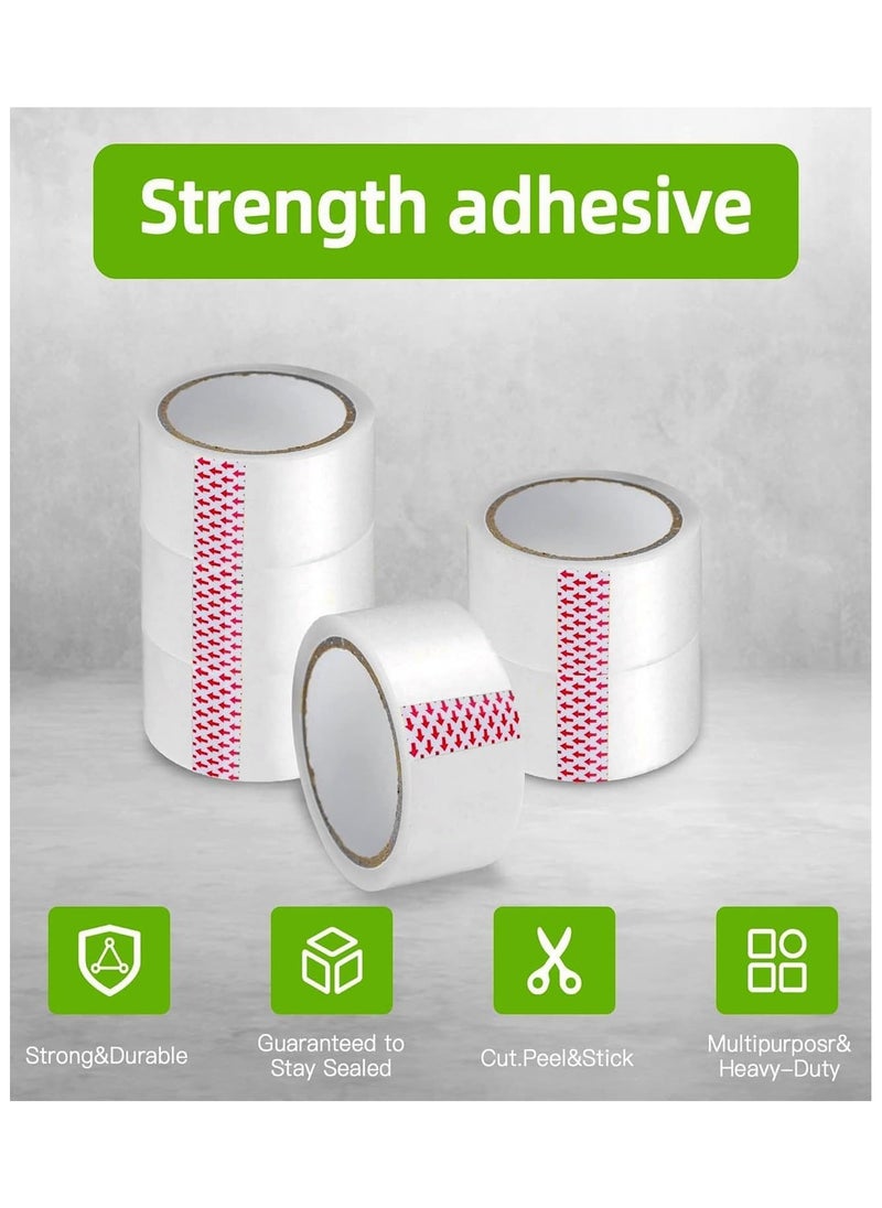 Generic - Ultra Strong Clear Packing Tape – [2 Inches x 100 Yards Per Roll, (600 Yards Total)]– Heavy Duty| Strong Adhesive 2.7 Mil Packaging Tape for Sealing Boxes, Moving & Office Supplies (100 Yard) - Image 1