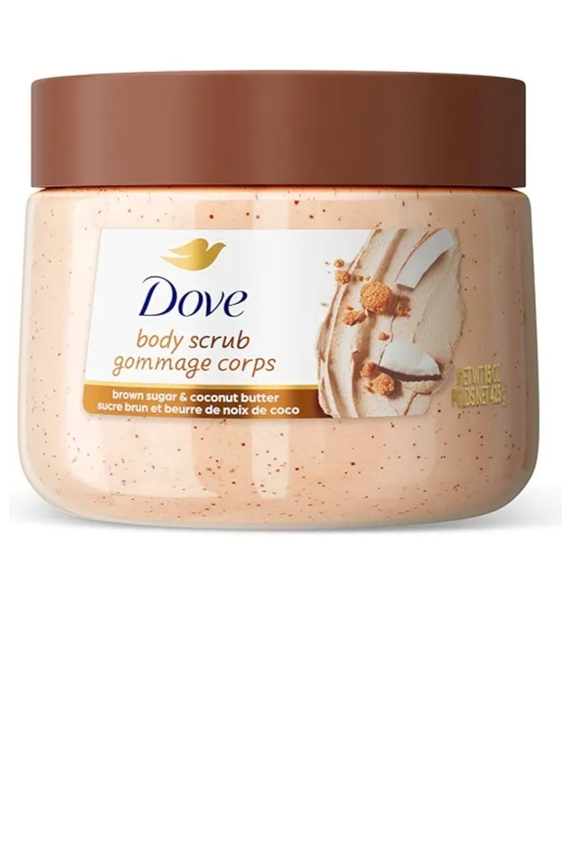 دوف مقشر الجسم دوف (السكر البني وزبدة جوز الهند) 425جرام