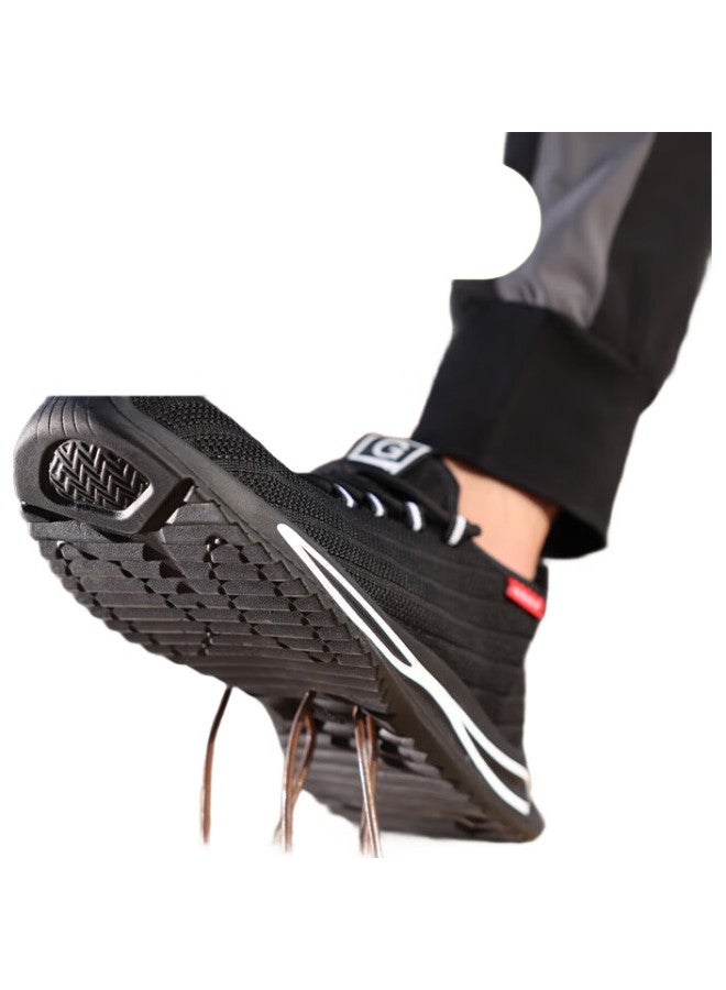 JUNBU أحذية أمان للرجال، كعب بلاستيكي معزول للكهربائيين، مقاومة للصدمات، مقاومة للثقب، أحذية عمل خفيفة الوزن وقابلة للتنفس 1080Fkv مقاس 44 - Image 3