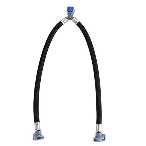 PARLOS 15.75 Inch Extended Quick Connect Hose Hot & Cold Water Mixer Line with Snap-in Buckle for PARLOS Widespread Faucet Roman Tub Filler, 2109301 - Image 1
