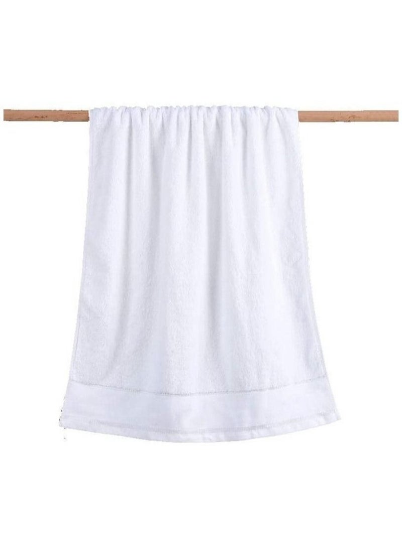 Trendify Luxury Cotton Bath Towel - 100% Combed Cotton, 550 GSM Hotel & Spa Quality, Soft, Quick-Dry & Highly Absorbent, Bathroom Towel Large 67*139cm White (Single Pack) - Image 3