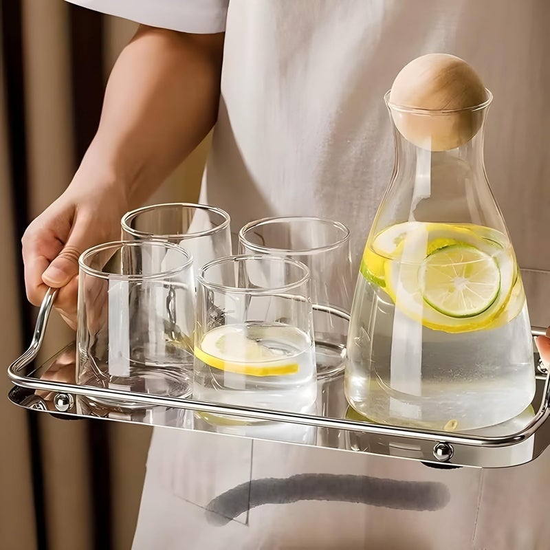 Glass Decanter Carafe with Wooden Stopper - 1700ML Transparent Pitcher for Whiskey, Wine, Scotch, Vodka, Bourbon, Beer, Water, Juice - Pack of 1  - Image 5