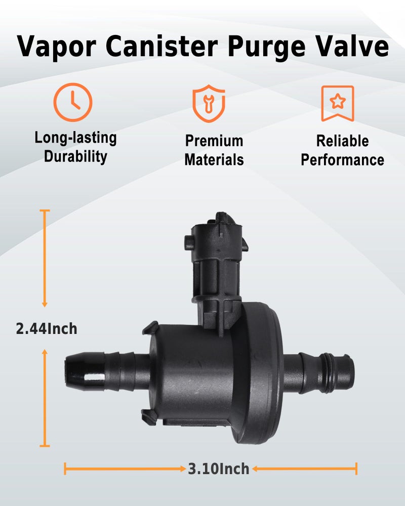 RICH AUTO Vapor Canister Purge Valve For Ford Fiesta 2014-2019 1.6L System Vacuum Valve Purge Solenoid For Ford Focus 2.0L 2.3L Escape ​2.0L BV619G866AA BV61-9G866-AA - Image 2
