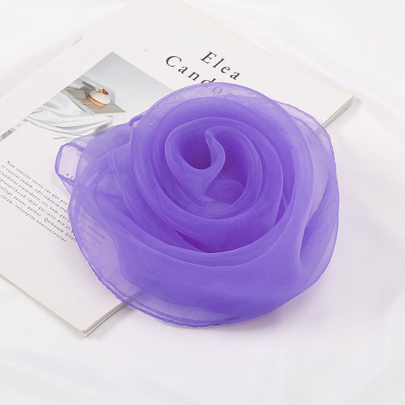 Kids Performance Dance Scarf - Orff Props Candy Color 13# purple  - Image 2
