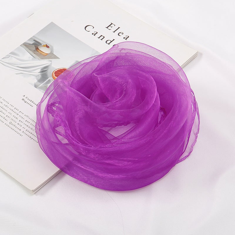 Kids Performance Dance Scarf - Orff Props Candy Color 13# purple  - Image 1