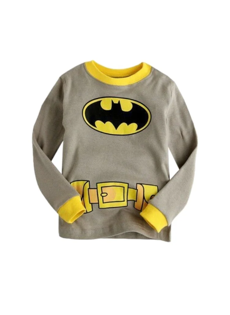 D'Daniela Daniel - Boys' Batman Cave Cozy Pajama Set - Long Sleeve