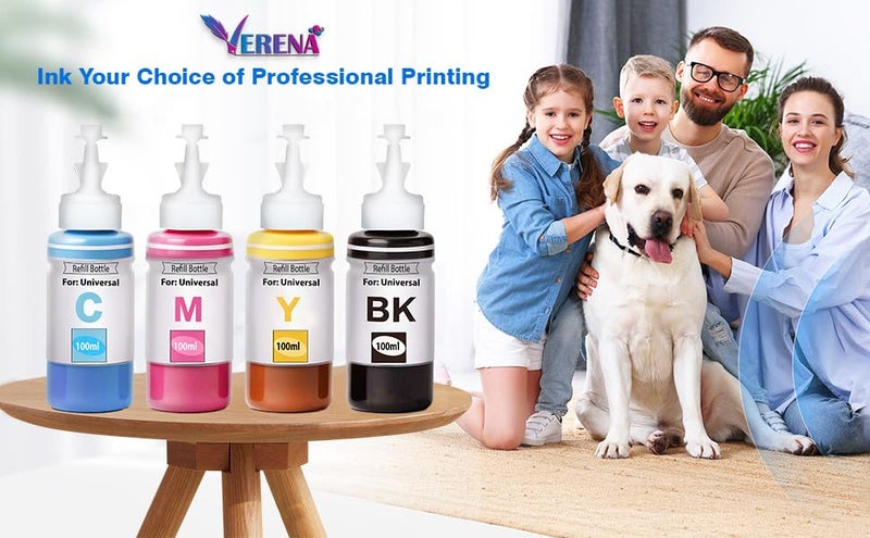 Verena Refill Kit Compatible for Canon Pixma E470, E470, E477, E400, E410, E417, E560, E3370, E4570, MG2577S Printers Cartridges (4Colour & 4Syring) - Image 4