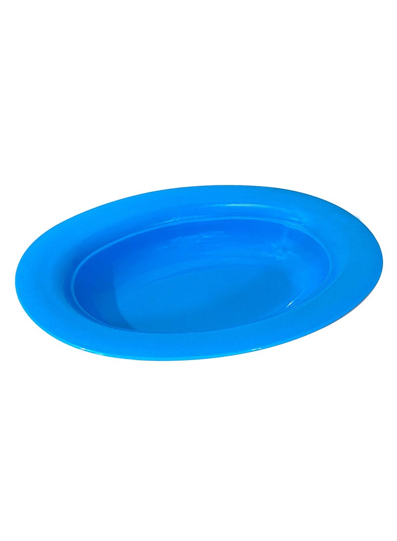 Plastic Serving Platter 3pcs Blue - Image 3
