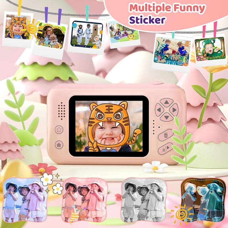 Makolle Rawrr Kids Digital Camera, Pink, 8 Megapixels, 1080p Video, 32 GB Memory, Child (3-8 Years), Compact, Auto Focus, Optical Zoom 8x, OLED Display 2.4 Inches, USB, Pink - Image 4