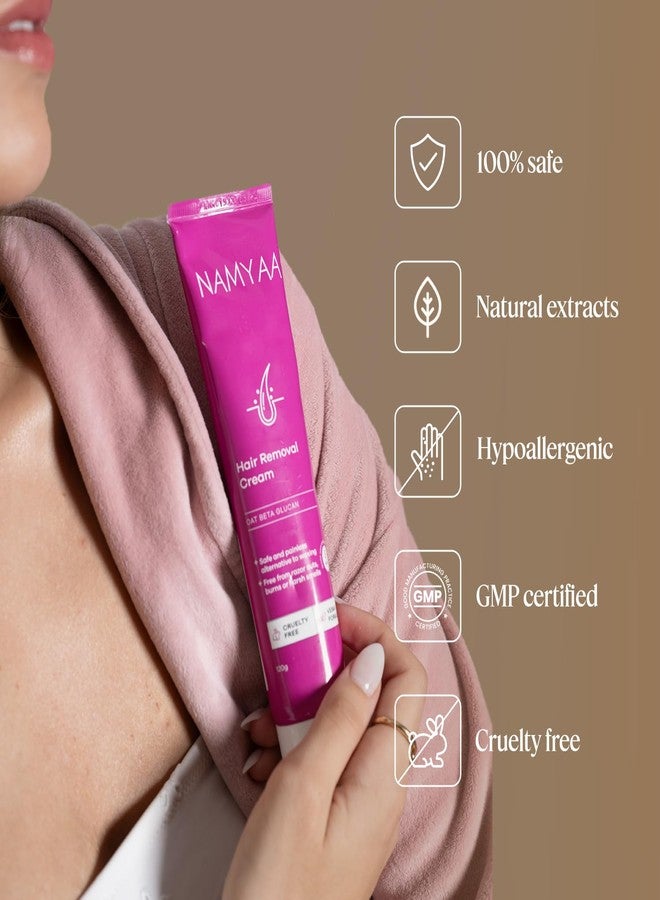 Namyaa Hair Removal Cream For Women 120gram | Suitable For Legs, Underarms, Bikini Line, Arms | Pack of 1 - Image 2