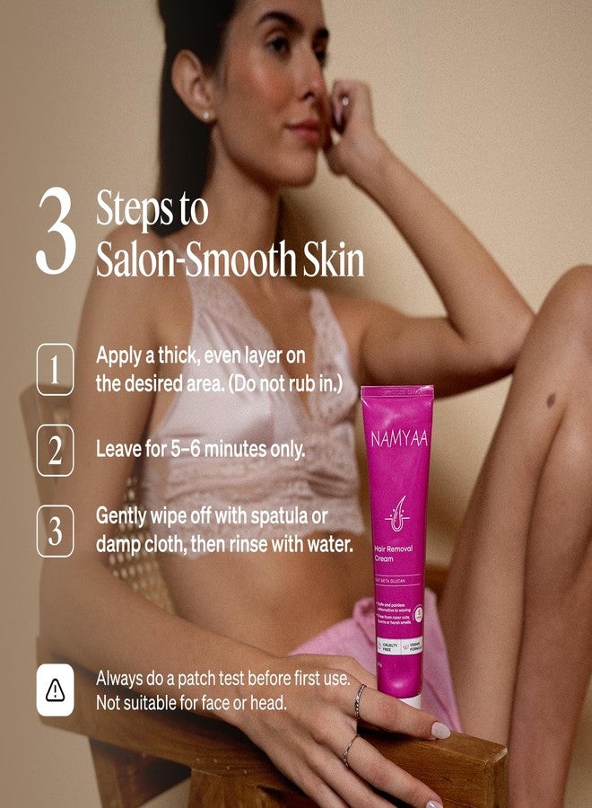 Namyaa Hair Removal Cream For Women 120gram | Suitable For Legs, Underarms, Bikini Line, Arms | Pack of 1 - Image 4