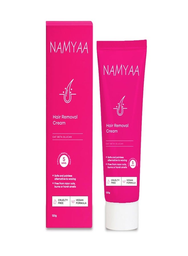Namyaa Hair Removal Cream For Women 120gram | Suitable For Legs, Underarms, Bikini Line, Arms | Pack of 1 - Image 1
