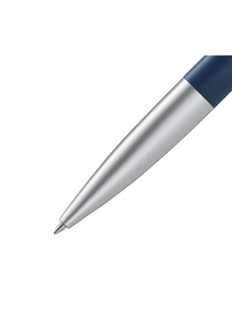 LAMY Noto Retractable Ballpoint Pen With Medium Tip Blue Ink Blue Barrel - Image 4