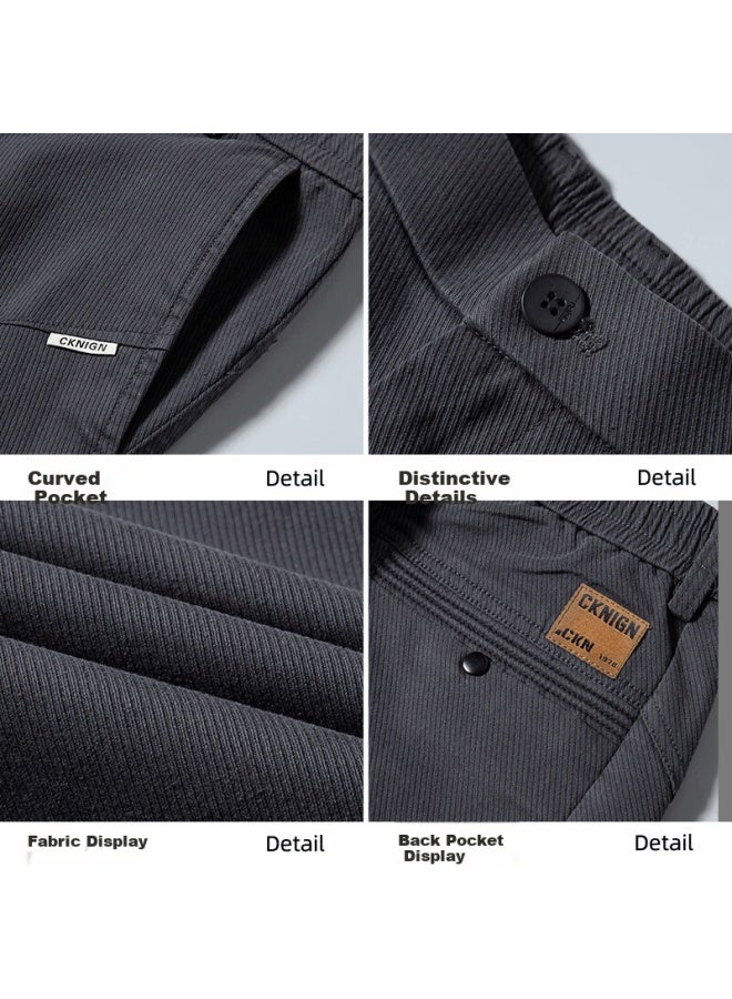 Playboy Men's Casual Pants Spring And Autumn Business Commuter Straight-leg Stretch Pants Trendy Versatile Slim Fit Trousers - Image 3
