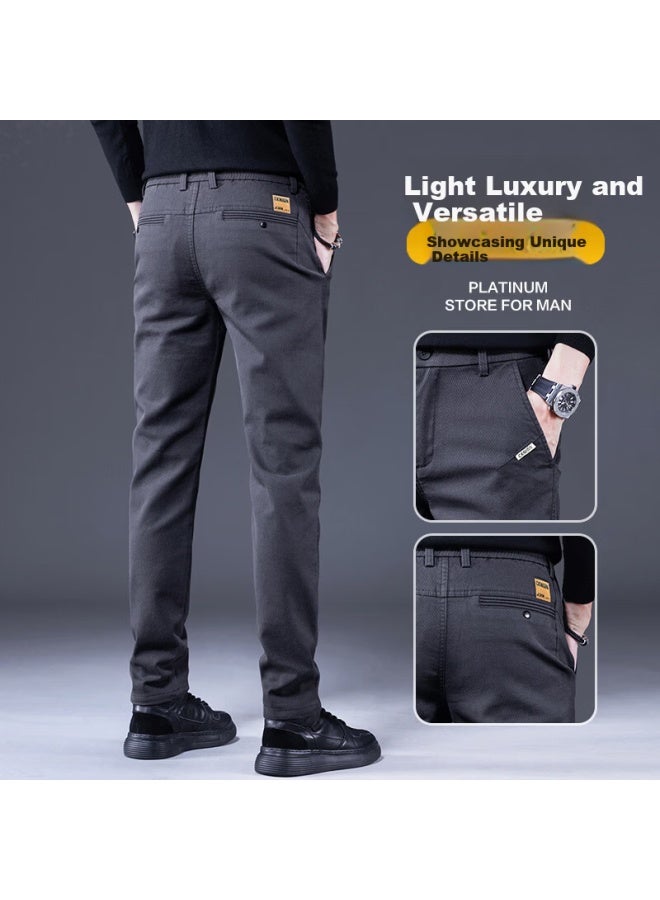 Playboy Men's Casual Pants Spring And Autumn Business Commuter Straight-leg Stretch Pants Trendy Versatile Slim Fit Trousers - Image 2