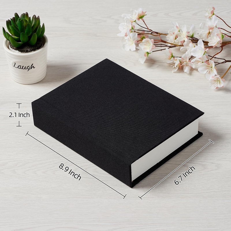 Pssoss Photo Album 5x7 with Writing Space Linen Cover 5x7 Photo Album Book Holds 30 Photos Ideal for Wedding Theme-Album and Baby Photo Albums (Black 30 Pockets) - Image 2