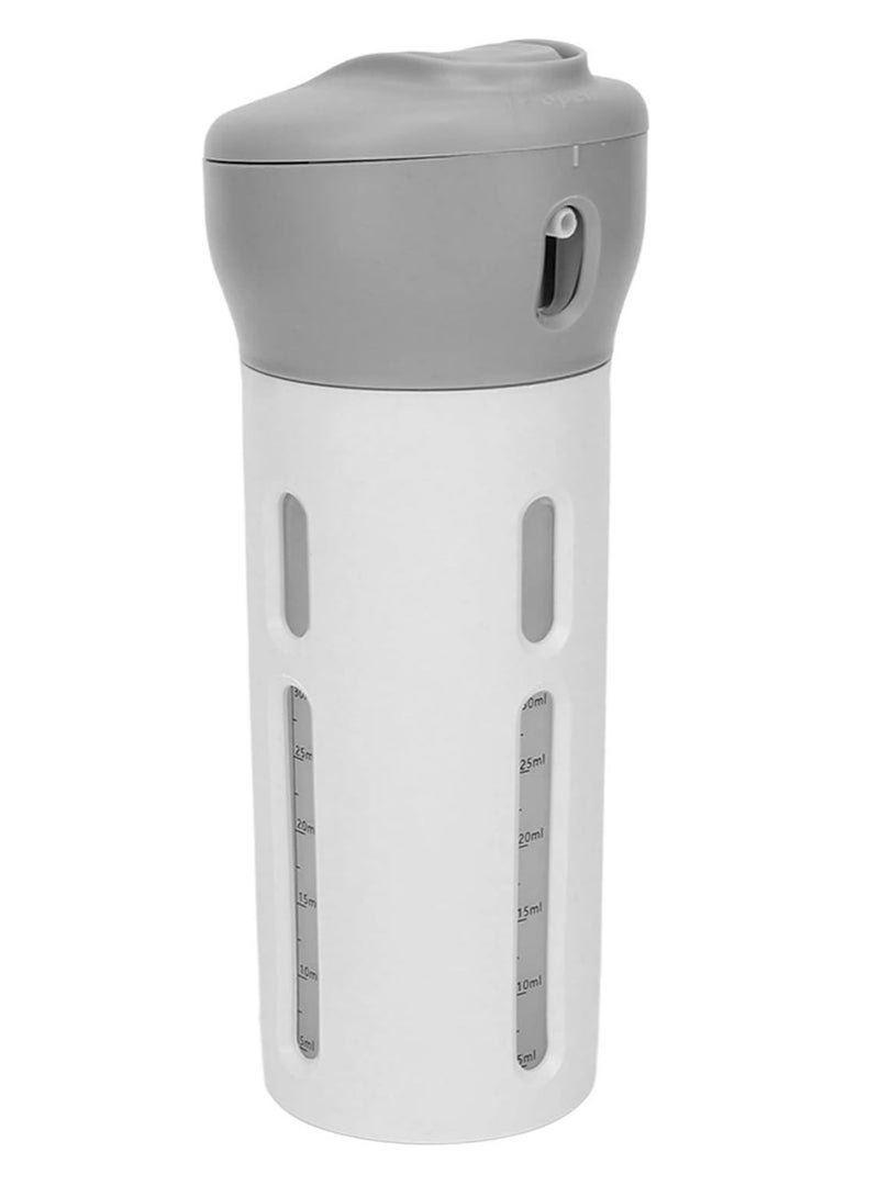 4-in-1 Travel Dispenser Bottle, Lotion Shampoo Gel Travel Dispenser,Includes Four Empty Reusable 40 ml Cosmetic Toiletry Containers for Sanitizer, Soap, Lotions, Skincare, Makeup Products (Gray) - Image 1