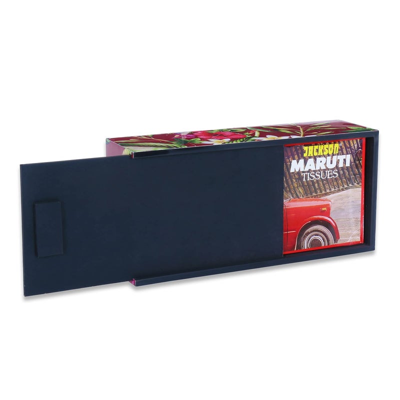 RICHTER Floral Maroon Tissue Box Holder/Cover - Image 4