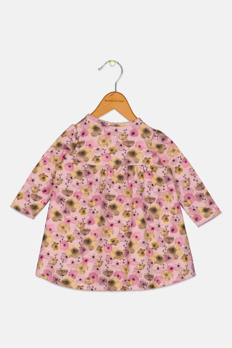 NAME IT Toddlers Girl Floral Pattern Long Sleeves Dress, Multicolor - Image 2