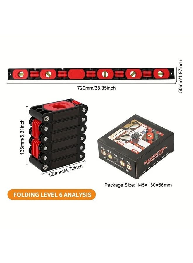 Multifunctional Folding Level Ruler 40 Fold High Precision Magnetic For Home Decor Woodworking - Image 5