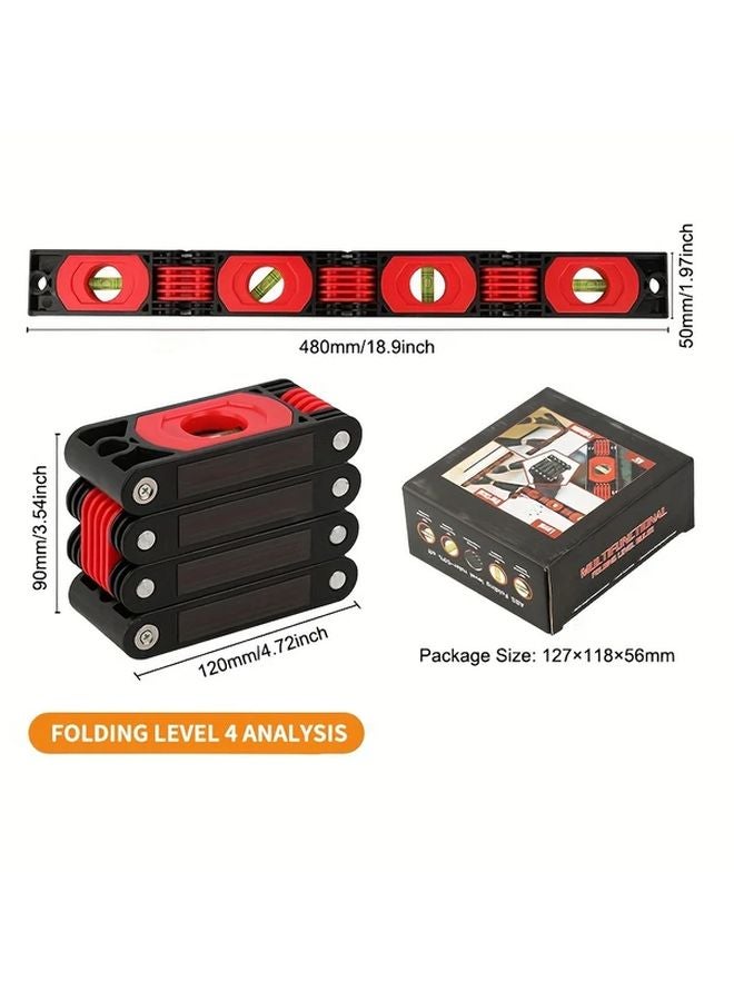 Multifunctional Folding Level Ruler 40 Fold High Precision Magnetic For Home Decor Woodworking - Image 4