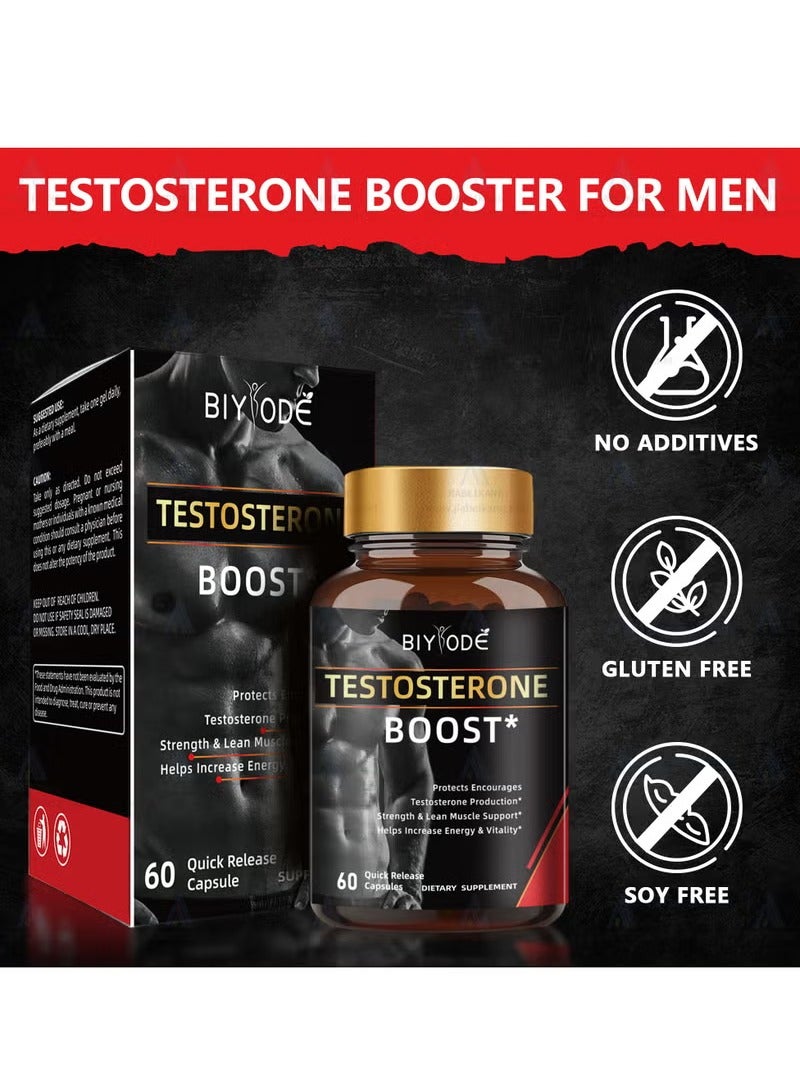 BIYODE Boost Testosterone Booster And Energy Supplement For Men, Boost Energy, Increase Stamina, Enhance Vitality And Performance 60 Capsules  - Image 5