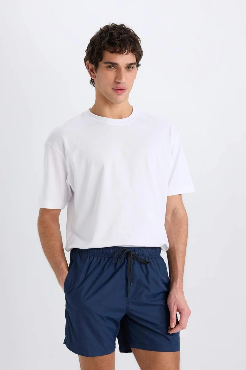 Defacto  Mesh Lined Short Length Swim Shorts for Men | Best Price UAE