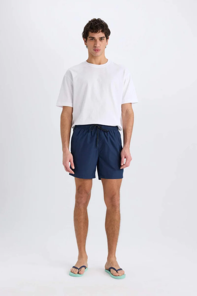 Defacto  Mesh Lined Short Length Swim Shorts for Men | Best Price UAE