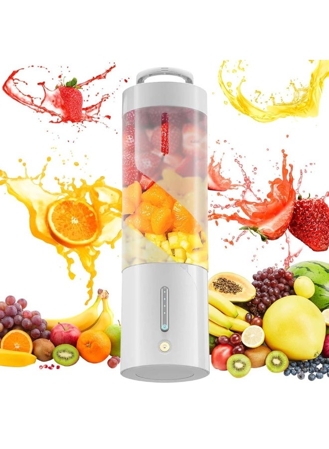 general Portable Personal Blender HD-08 – 6-Blade Rechargeable Smoothie Maker, USB Wireless Juicer Cup for Shakes & Smoothies, Handheld Travel Blender with Cleaning Brush (White) - Image 1
