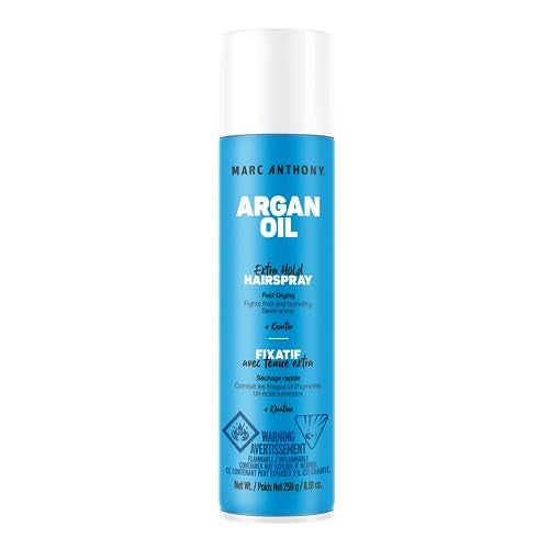 Marc Anthony Argan Oil Hairspray with Keratin, Extra Hold - Volumizing Hair Spray Fights Frizz & Humidity - Nourishing Argan Oil of Morocco Texturizing & Hair Styling Spray - Sulfate & Paraben Free - Image 1