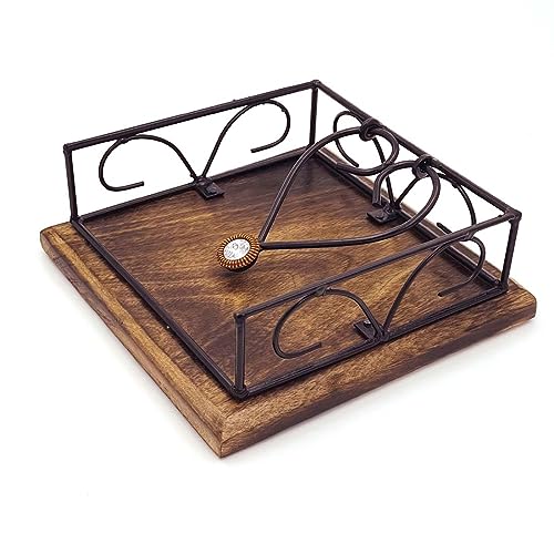 Zyntix Tissue Paper Rack Napkin Stand Square Napkin Holder Tissue Paper Holder for Dining Table Tissue Holder for Dining Table Napkin Holder Tissue Rack for Facial Napkins - Image 3