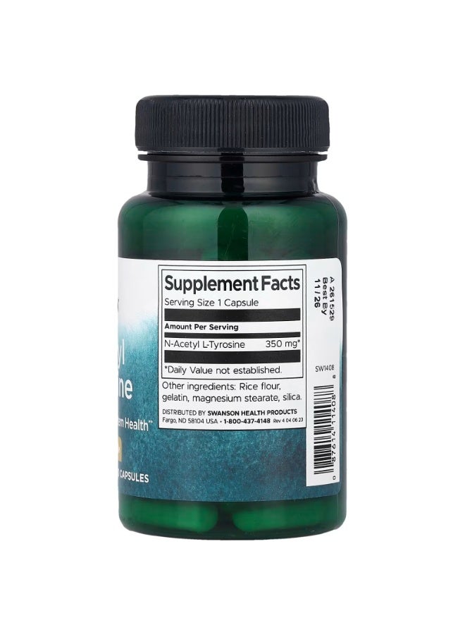 SWANSON N-Acetyl L-Tyrosine 350 mg 60 Caps (pack of 2) - Image 3