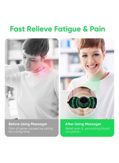 DMG TECH Electric Massagers, Microcurrent EMS Massage Device, Portable Neck Massager for Pain Relief, Bioelectric Acupoints Massager Mat for Arms Neck Shoulder Back Waist Legs, 8 Modes 19 Levels Cordless  - Image 5