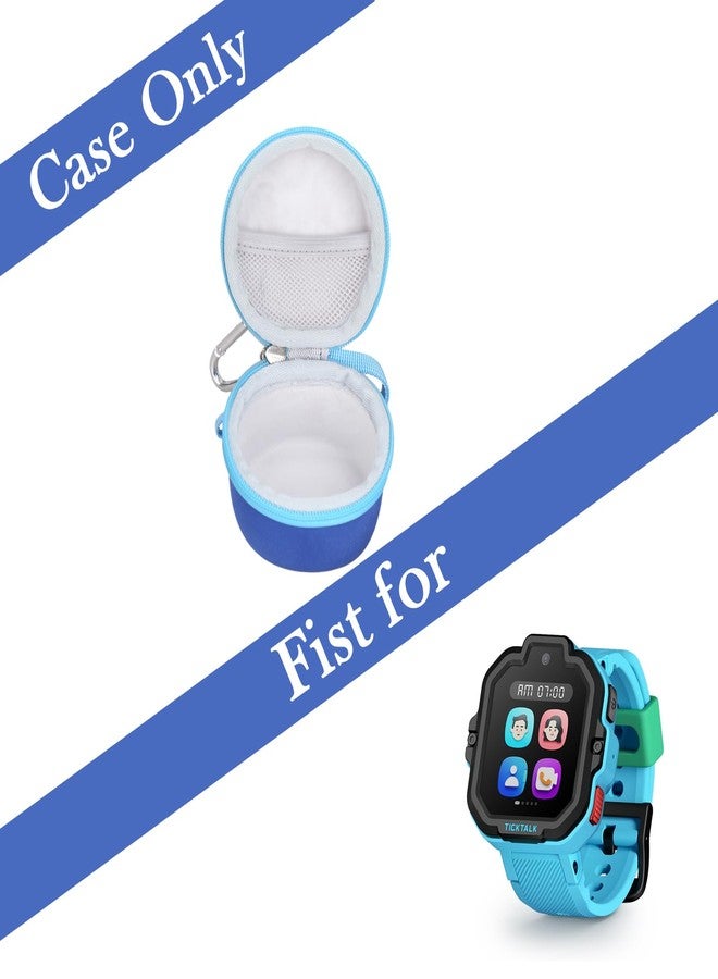 جراب ساعة أطفال لساعة TickTalk5 وساعة Vtech KidiZoom الذكية DX4 وDX2 وDX3 وساعة Gizmo - حقيبة سفر صلبة واقية للتخزين والحمل (الجراب فقط) (أزرق) - Image 2
