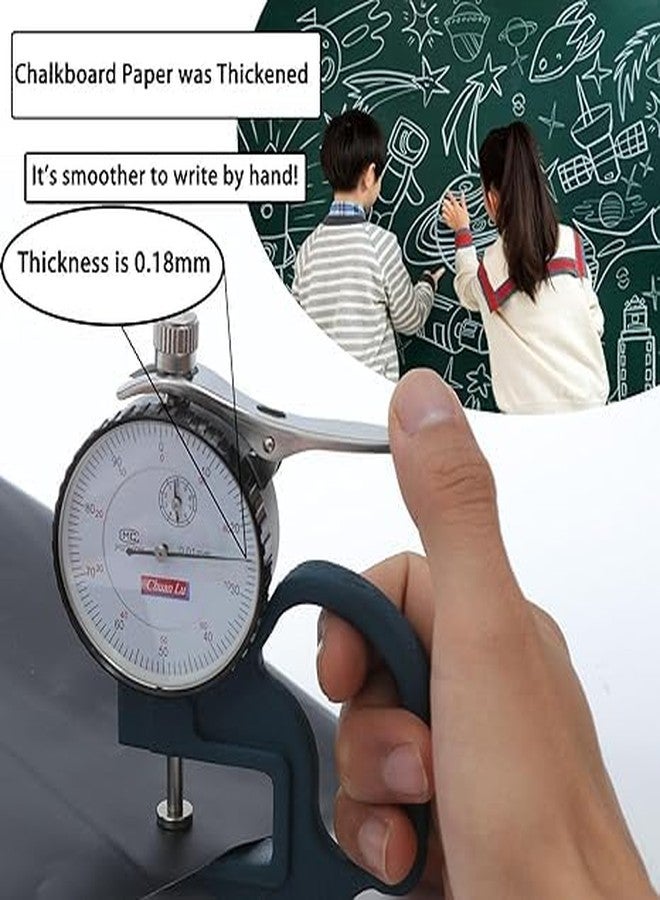 TimeTech Chalkboard Wallpaper Peel and Stick (17.7" x 78.7") | Large Green Contact Paper Self-Adhesive Wall Decal | Classroom, Kids Playroom & Home Use | Includes 10 Colorful Chalks & Cleaning Cloth - Image 3
