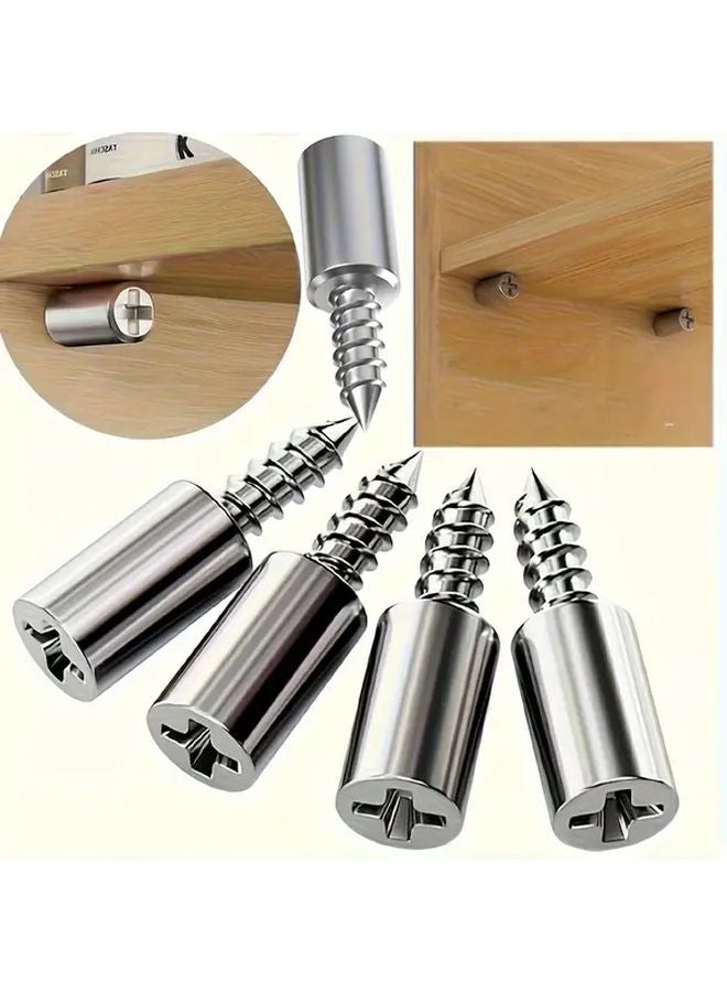 43 قطعة من دعامات الرفوف المعدنية مسامير ذاتية التنصيب للخزائن وخزائن الكتب والخزانات سهلة التركيب - Image 2