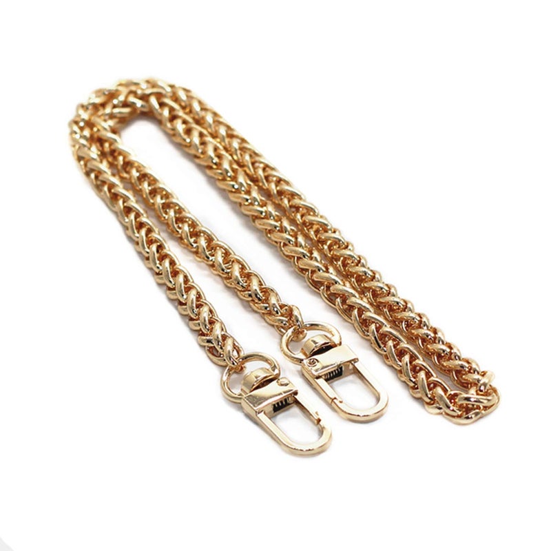 Model Worker Iron Lantern Chain Strap Handbag Chains Purse Chain Straps Shoulder Cross Body Replacement Straps with Metal Buckles (Gold, 55")